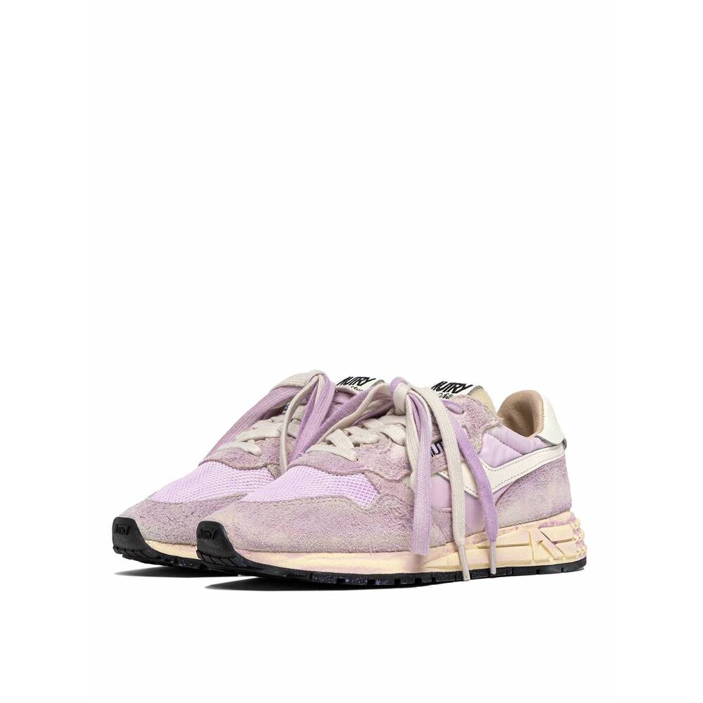 NEW AUTRY women's reelwind super vintage low sneakers in lilac and white